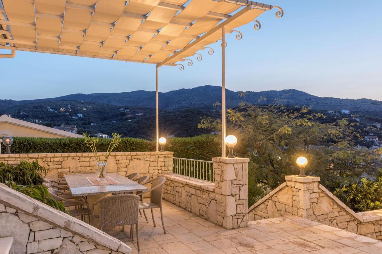 View Villas-corfu-villa Christos-4 Bedrooms-big Private Pool-sea View-prime Location