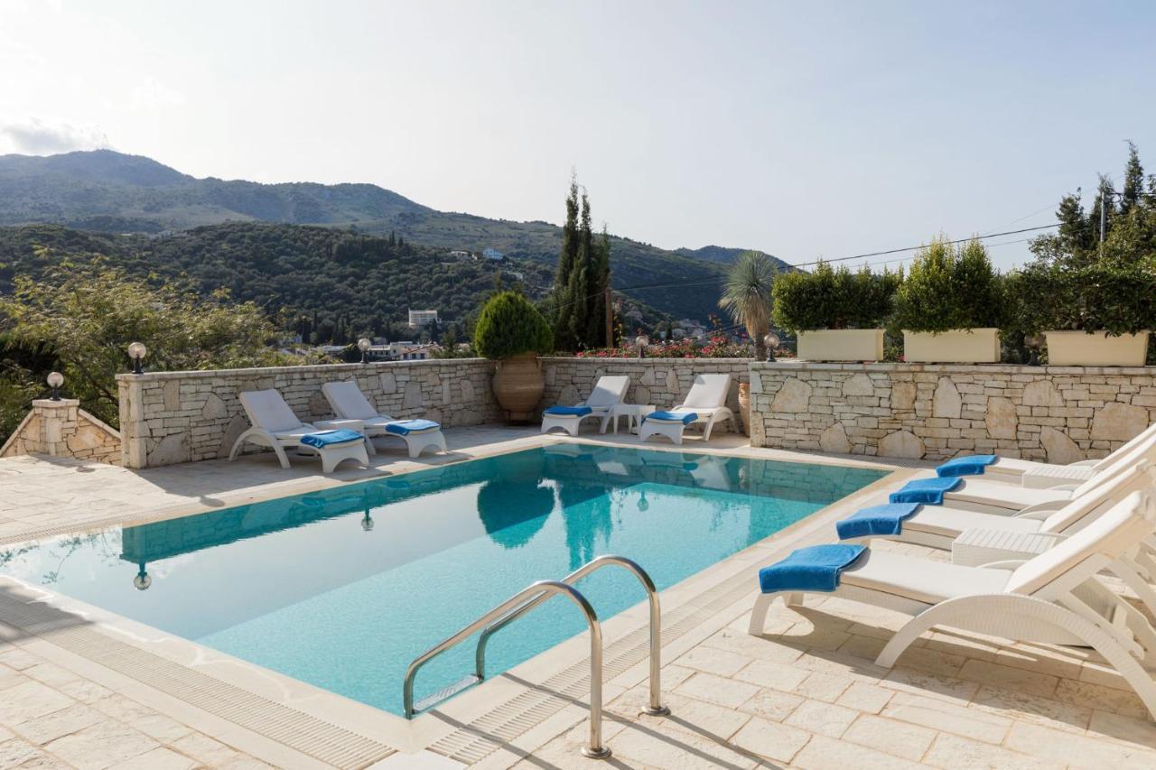 View Villas-corfu-villa Christos-4 Bedrooms-big Private Pool-sea View-prime Location *